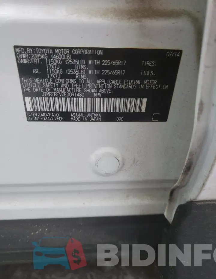 JTMRFREV0ED091480 Photo# 13