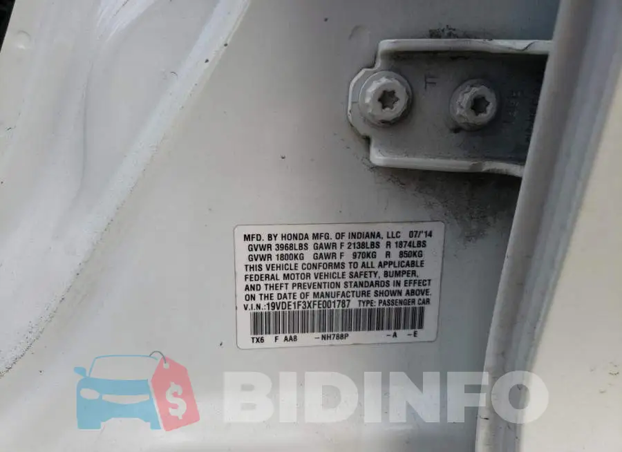 19VDE1F3XFE001787 Photo# 12