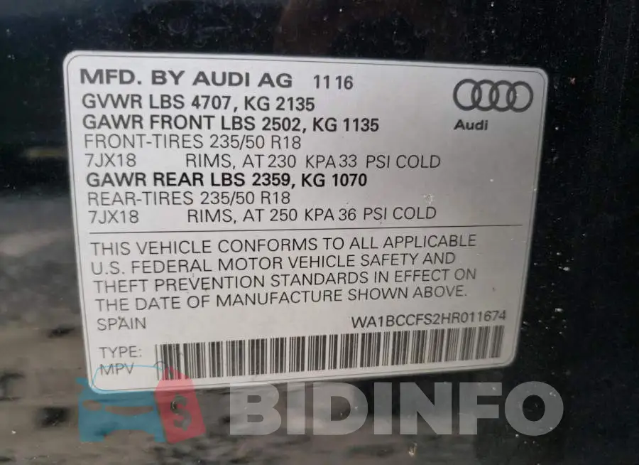 WA1BCCFS2HR011674 Photo# 13
