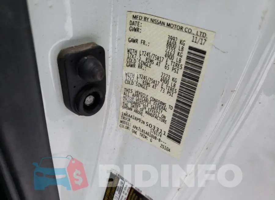 1N6AA1RP9JN503311 Photo# 12