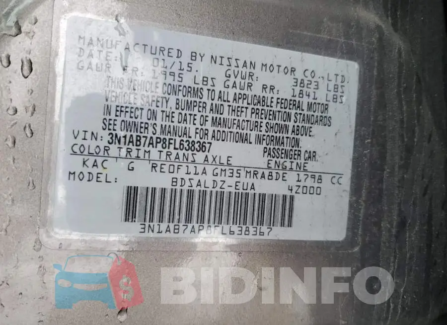 3N1AB7AP8FL638367 Photo# 12