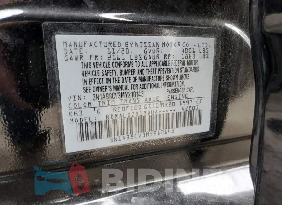 3N1AB8CV3MY210143 Photo# 12