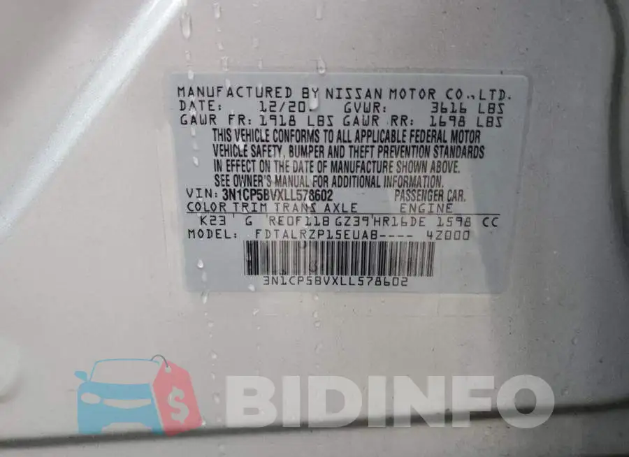 3N1CP5BVXLL578602 Photo# 14