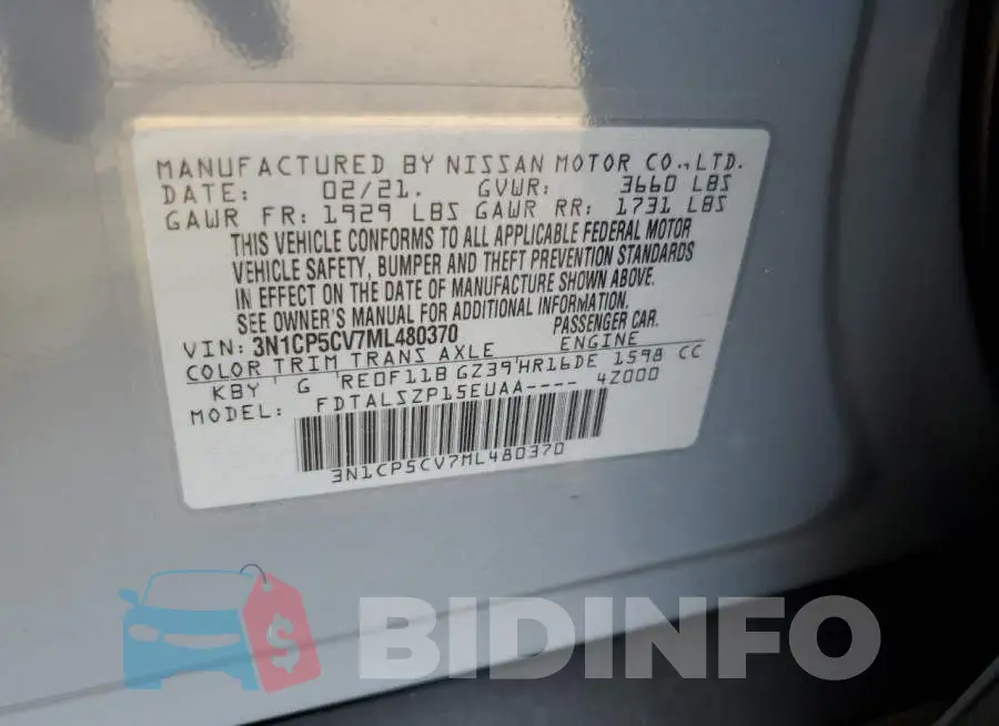 3N1CP5CV7ML480370 Photo# 12