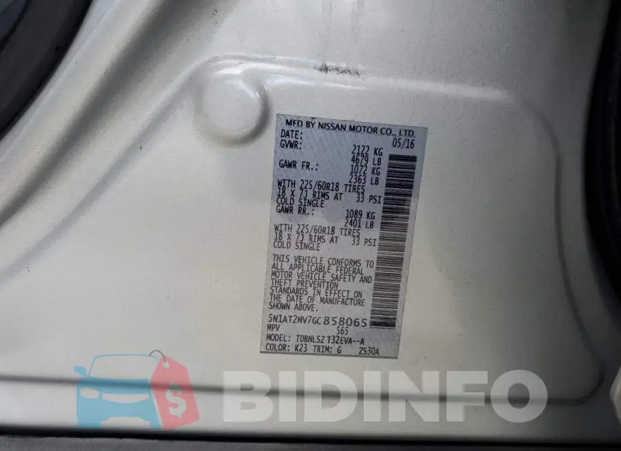 5N1AT2MV7GC858065 Photo# 12