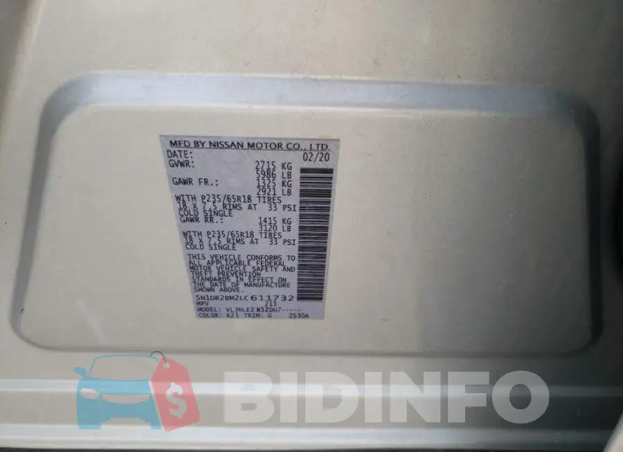 5N1DR2BM2LC611732 Photo# 10