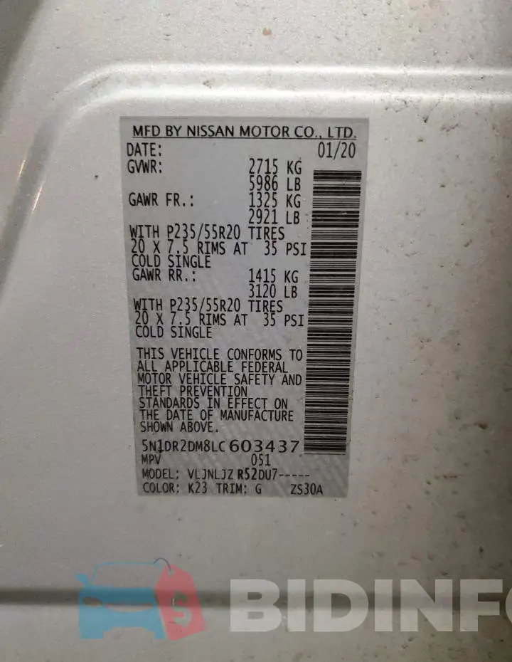 5N1DR2DM8LC603437 Photo# 13