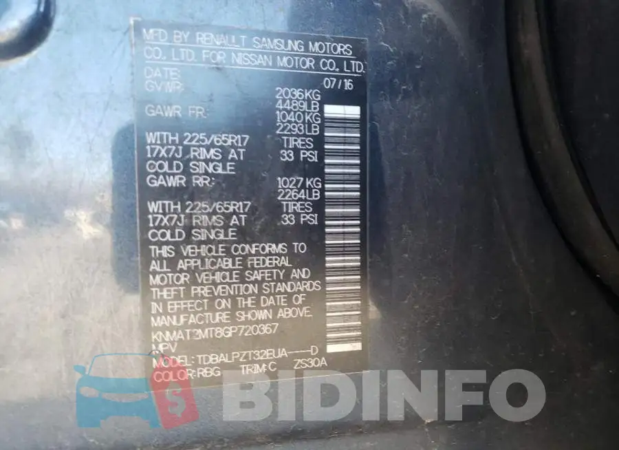 KNMAT2MT8GP720367 Photo# 14