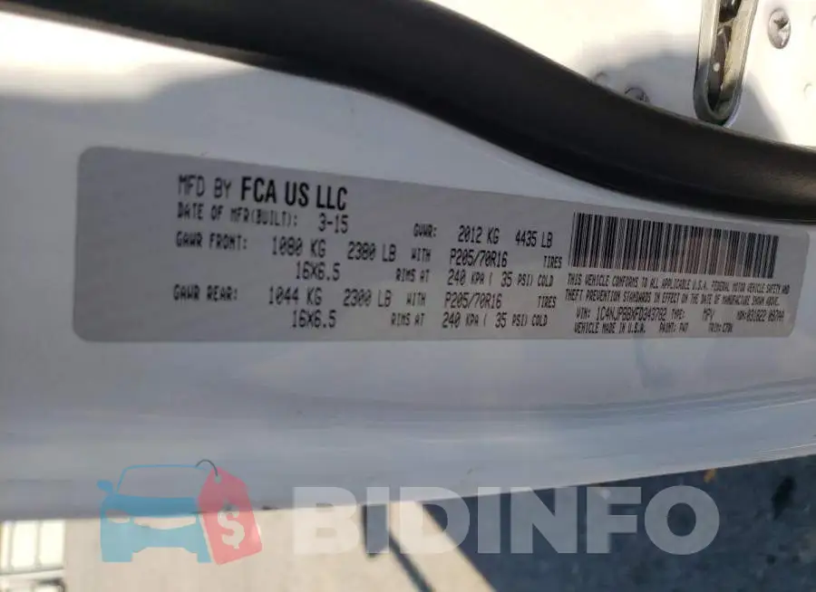 1C4NJPBBXFD343782 Photo# 10