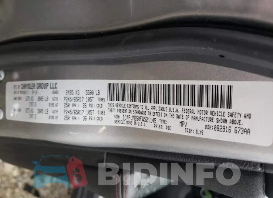 1C4PJMBS0FW521145 Photo# 12