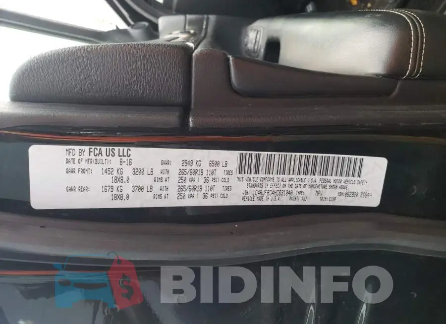 1C4RJFBG4HC631040 Photo# 12
