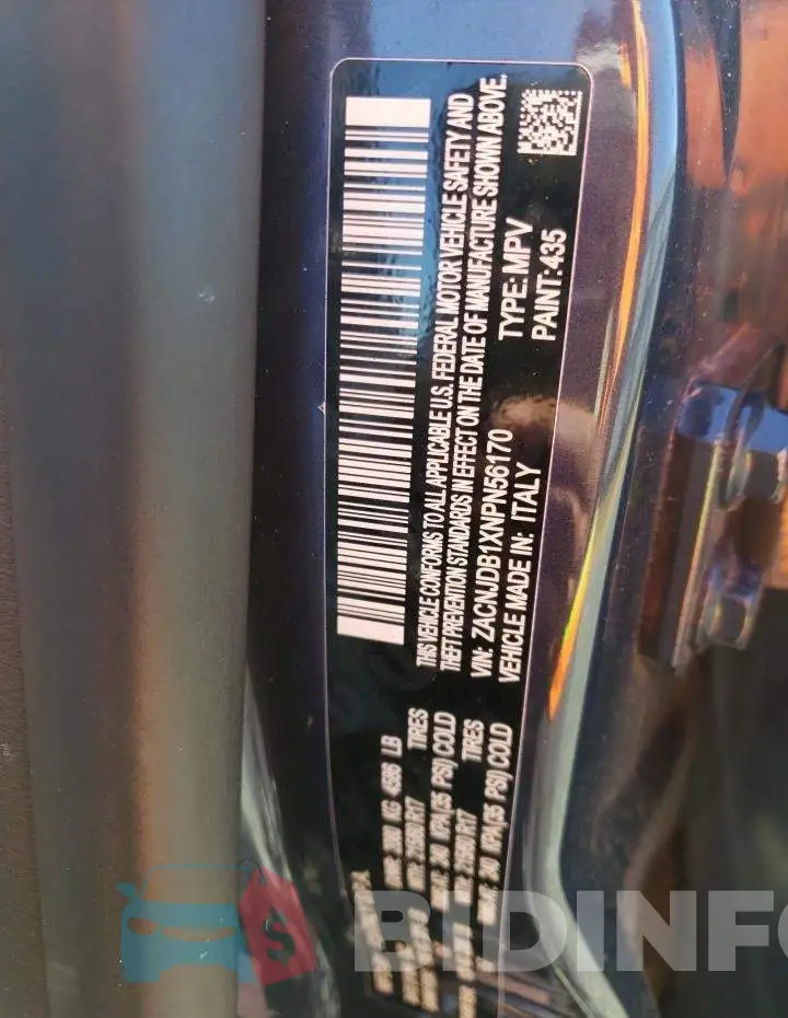 ZACNJDB1XNPN56170 Photo# 13