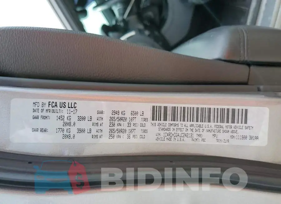 1C4RDHDG4JC242131 Photo# 13