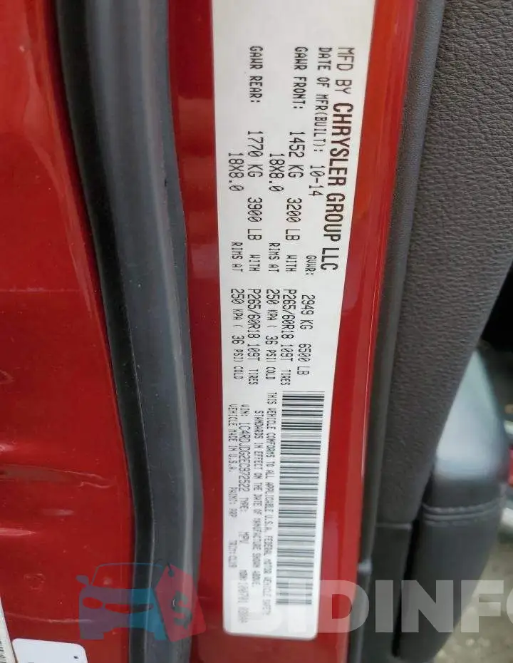 1C4RDJDG2EC972522 Photo# 13