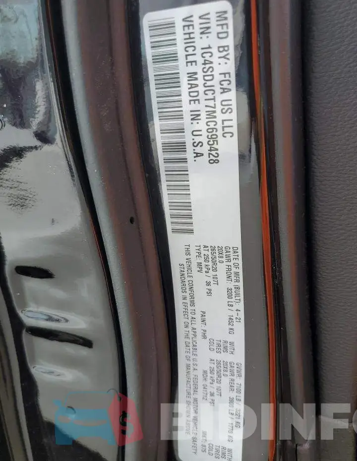 1C4SDJCT7MC695428 Photo# 12
