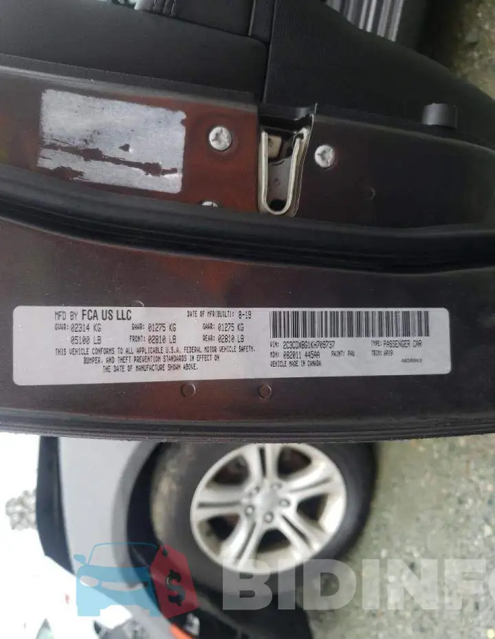 2C3CDXBG1KH709737 Photo# 12