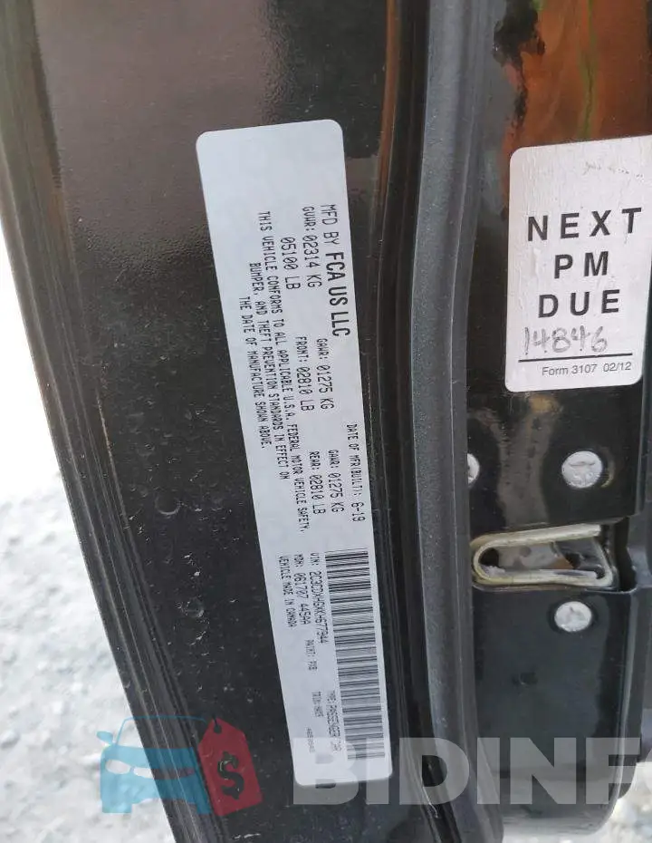 2C3CDXHGXKH677944 Photo# 12