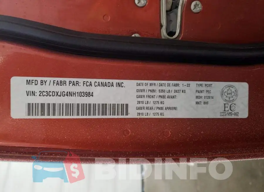 2C3CDXJG4NH103984 Photo# 12