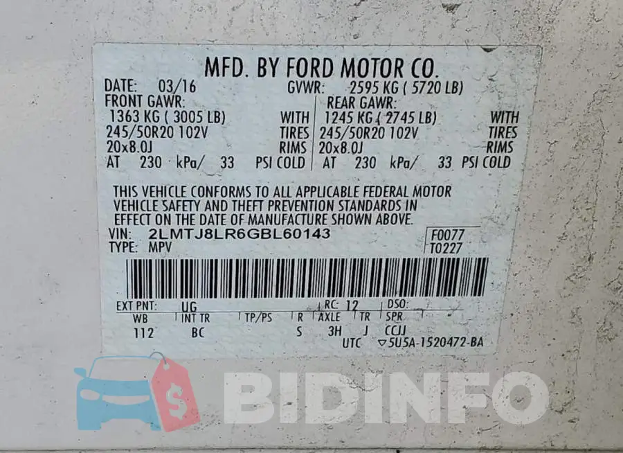 2LMTJ8LR6GBL60143 Photo# 13