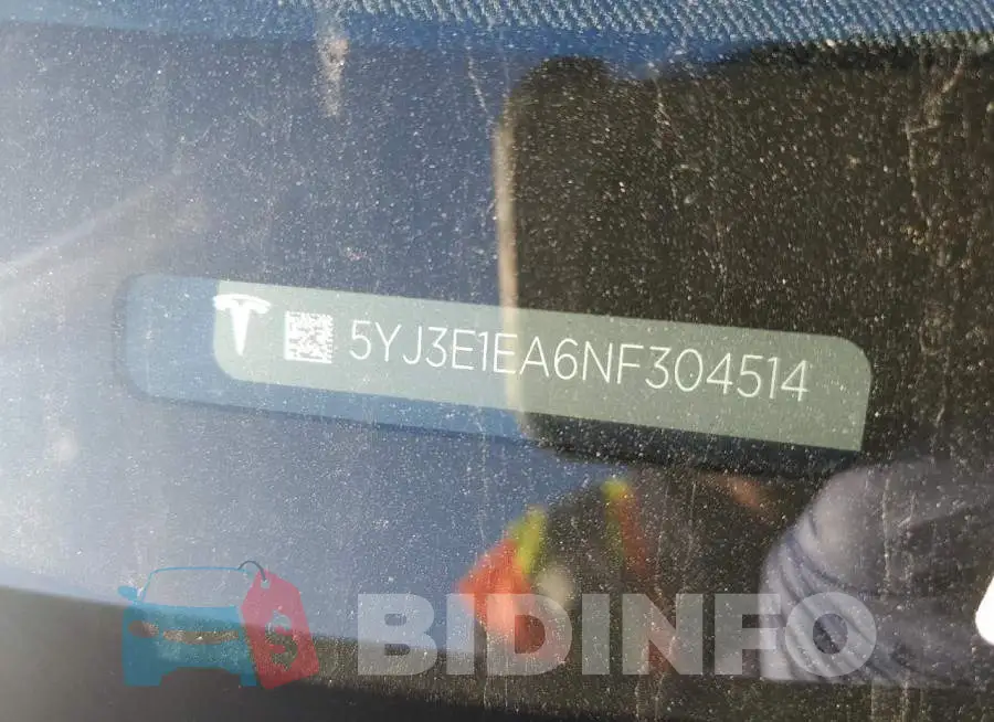 5YJ3E1EA6NF304514 Photo# 12