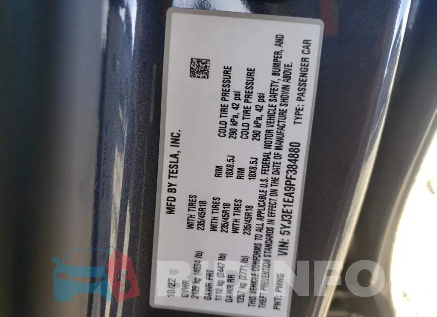 5YJ3E1EA9PF384880 Photo# 10