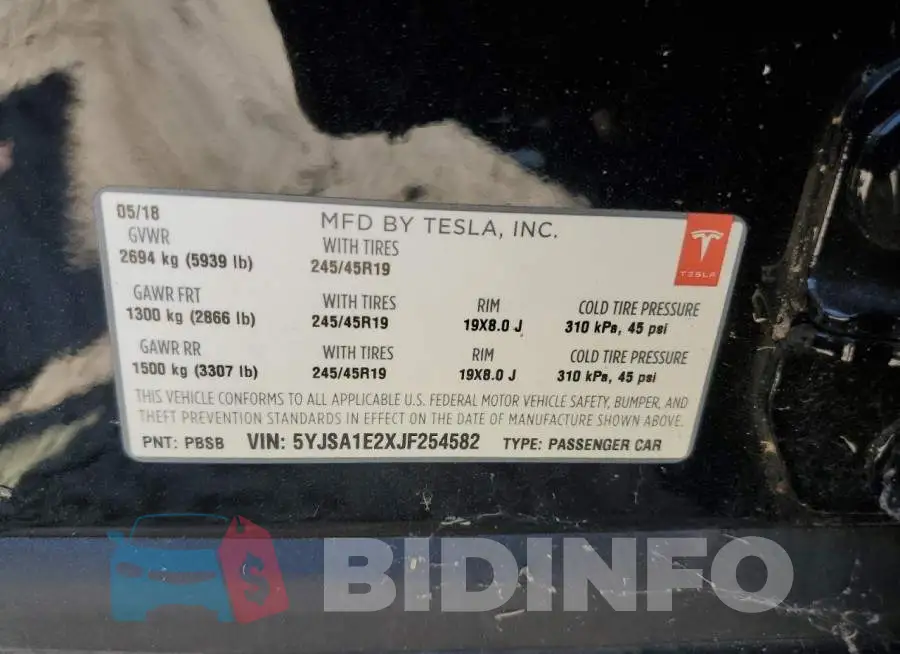 5YJSA1E2XJF254582 Photo# 10