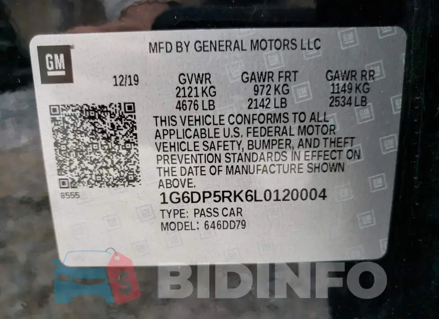1G6DP5RK6L0120004 Photo# 12
