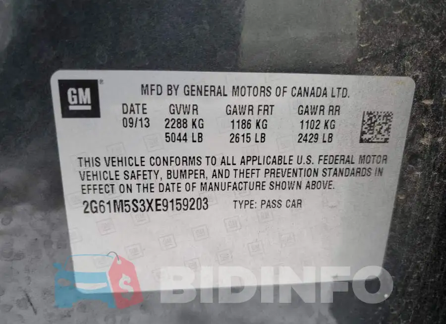 2G61M5S3XE9159203 Photo# 12