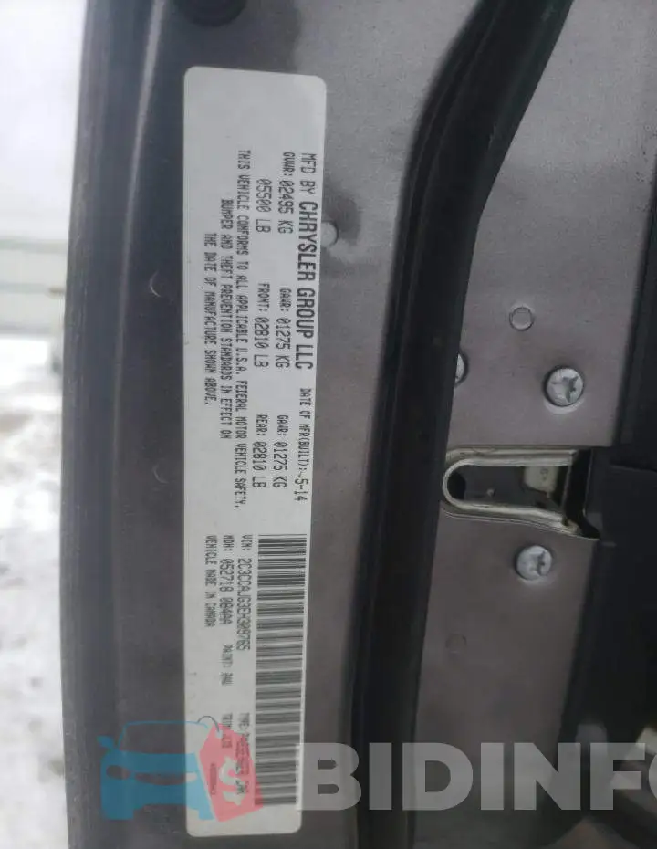 2C3CCAJG3EH309765 Photo# 12