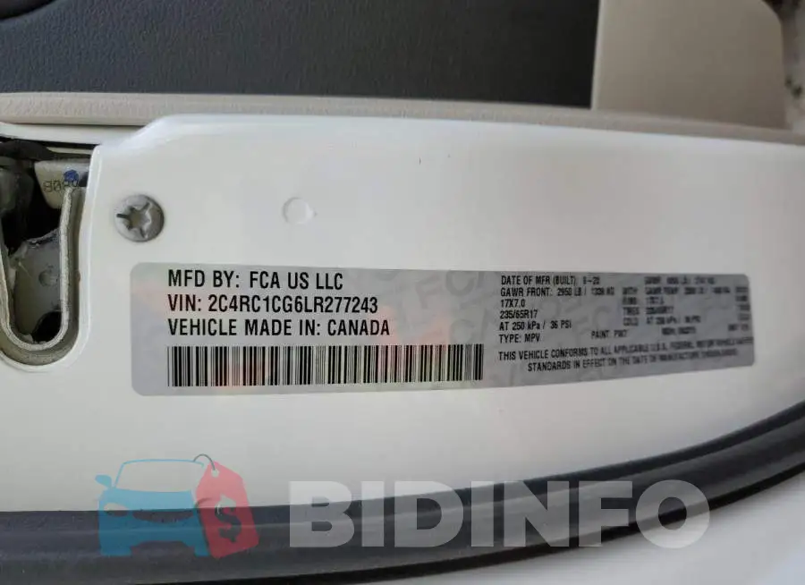 2C4RC1CG6LR277243 Photo# 13