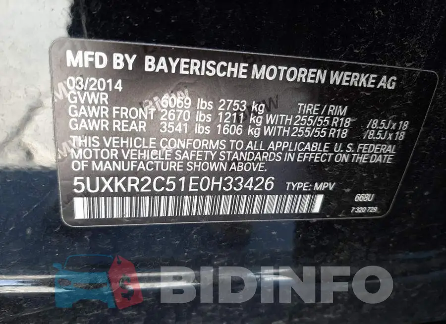 5UXKR2C51E0H33426 Photo# 13
