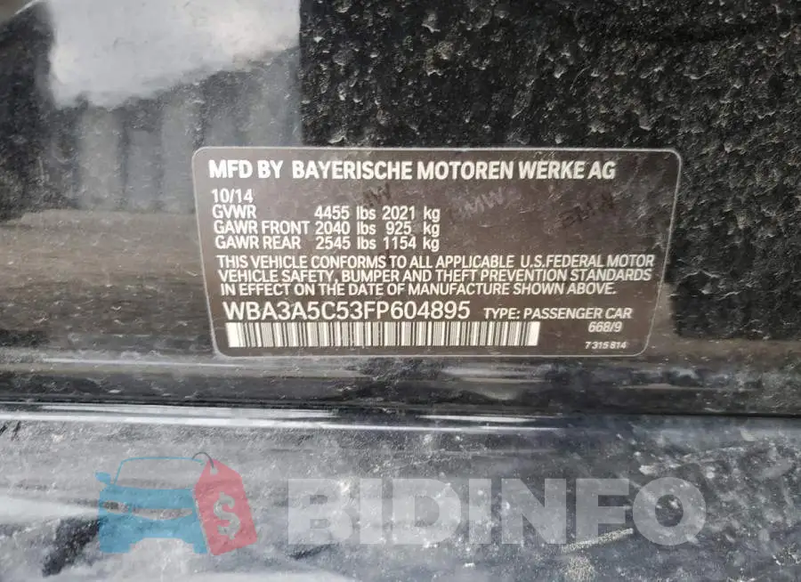 WBA3A5C53FP604895 Photo# 12