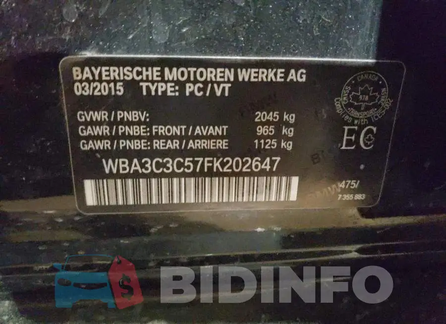 WBA3C3C57FK202647 Photo# 12