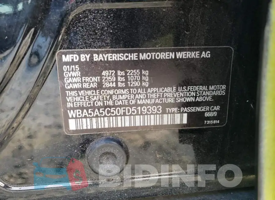 WBA5A5C50FD519393 Photo# 12