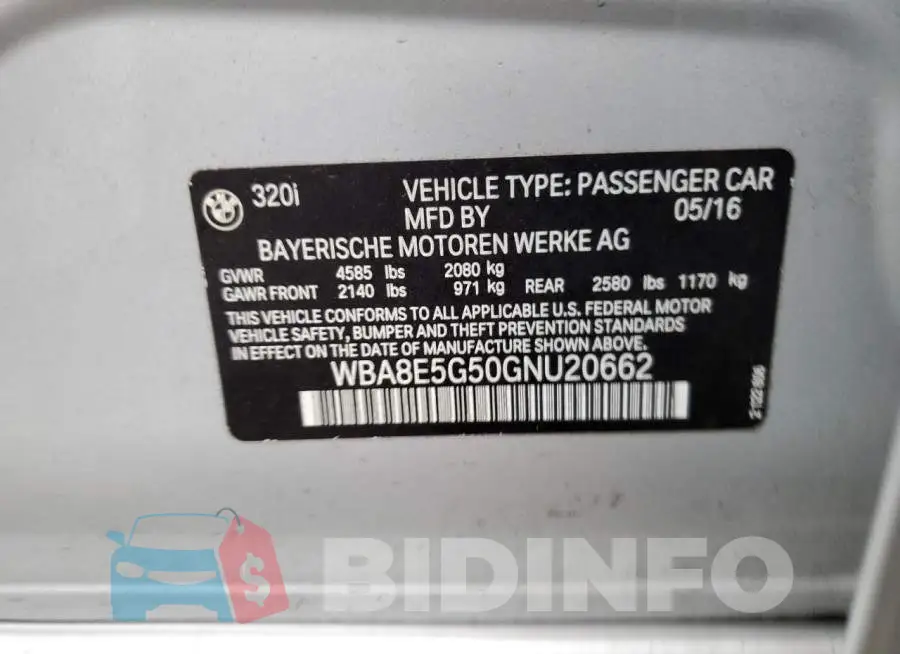 WBA8E5G50GNU20662 Photo# 12