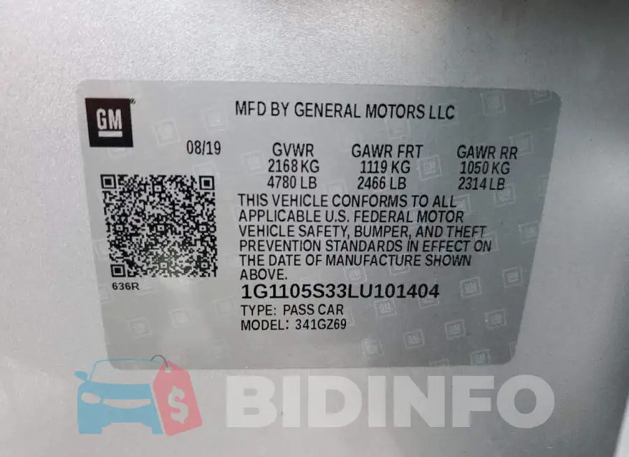 1G1105S33LU101404 Photo# 13
