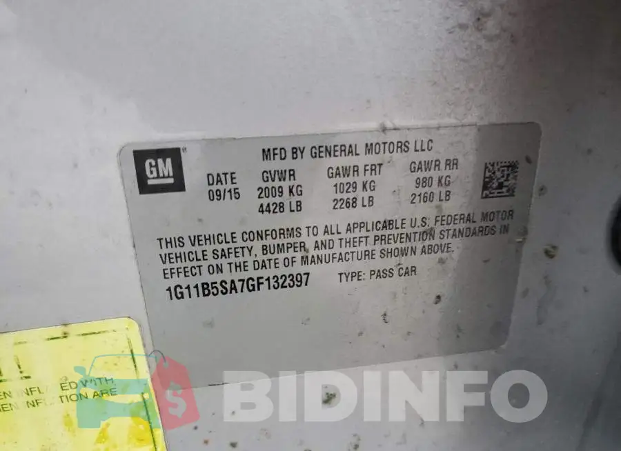 1G11B5SA7GF132397 Photo# 12