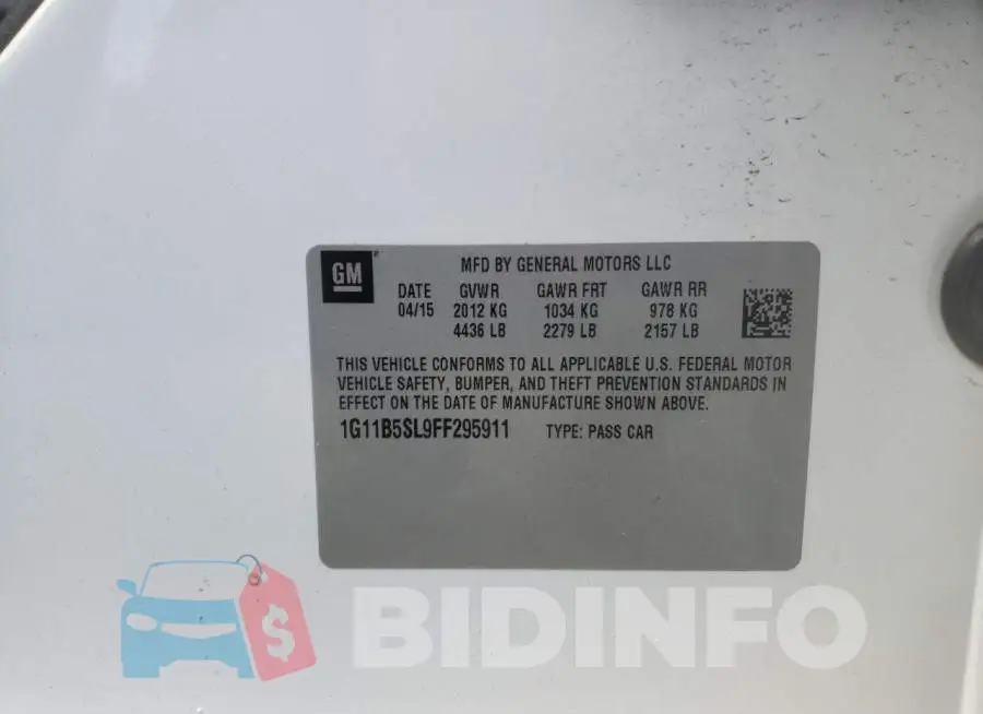 1G11B5SL9FF295911 Photo# 10