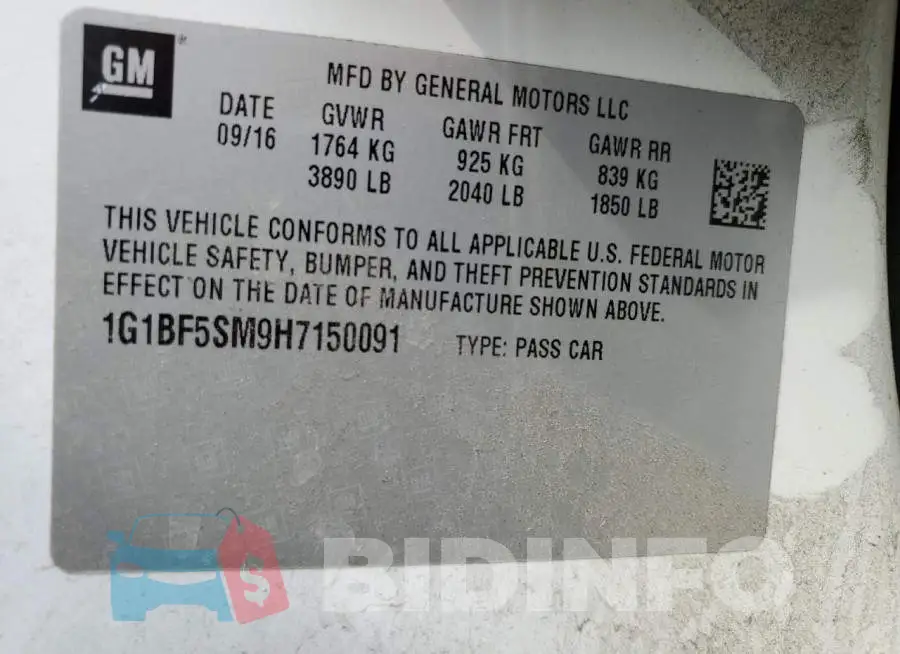 1G1BF5SM9H7150091 Photo# 12