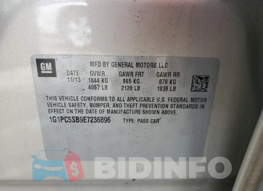 1G1PC5SB9E7236896 Photo# 12
