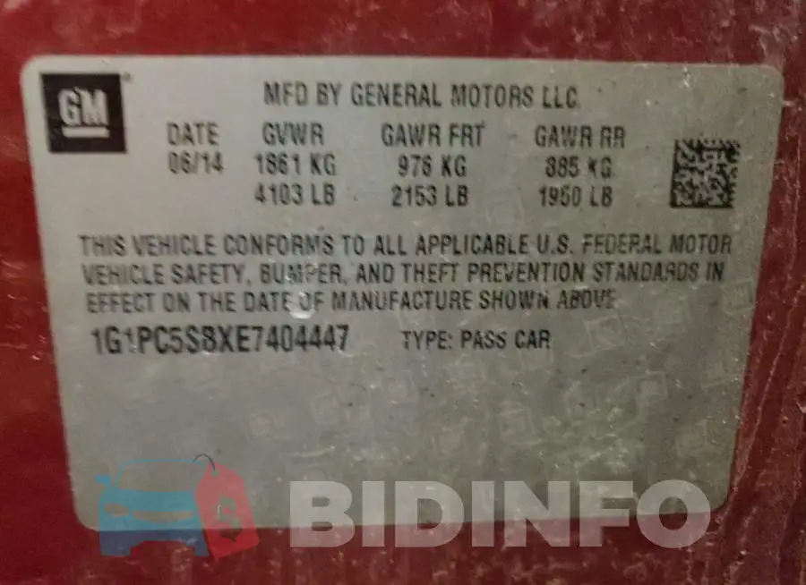 1G1PC5SBXE7404447 Photo# 12