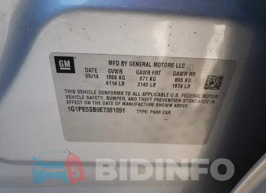 1G1PE5SB9E7381091 Photo# 10