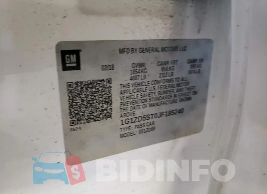 1G1ZD5ST0JF185240 Photo# 13