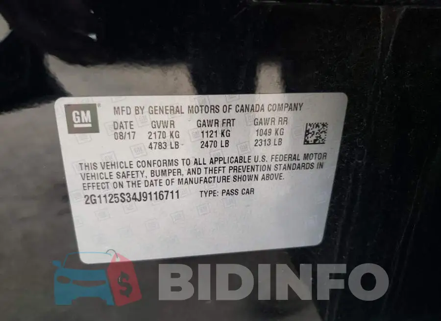 2G1125S34J9116711 Photo# 12