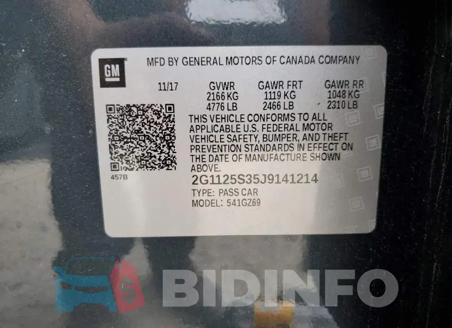 2G1125S35J9141214 Photo# 12