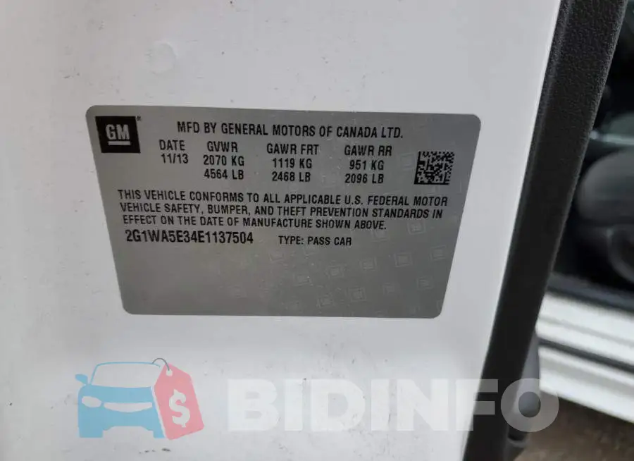 2G1WA5E34E1137504 Photo# 12