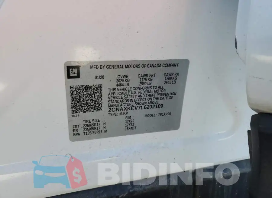 2GNAXKEV7L6202109 Photo# 12