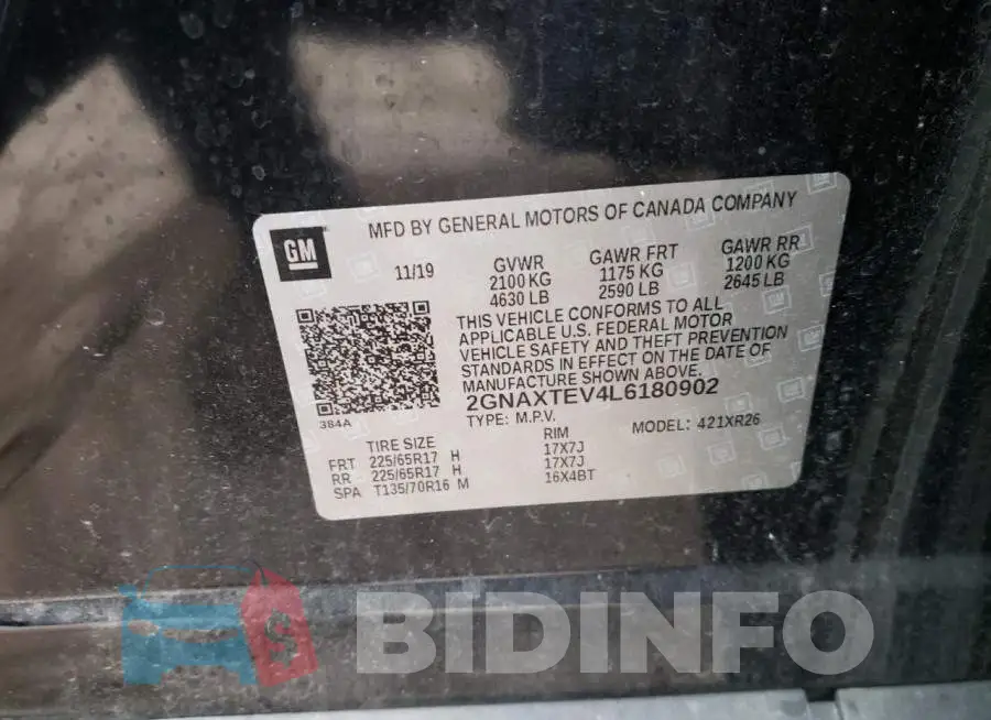 2GNAXTEV4L6180902 Photo# 13