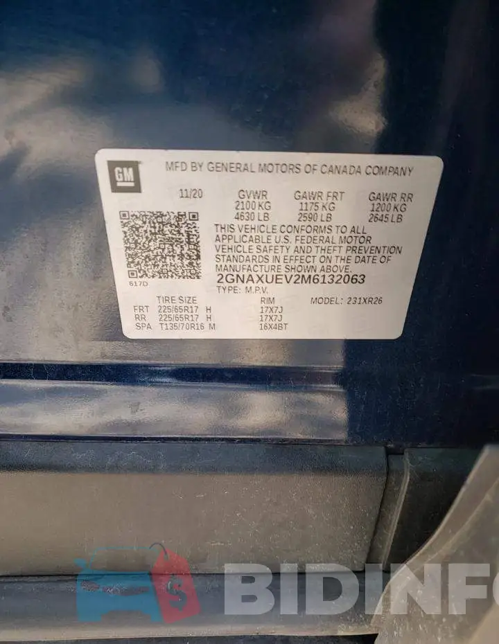 2GNAXUEV2M6132063 Photo# 12