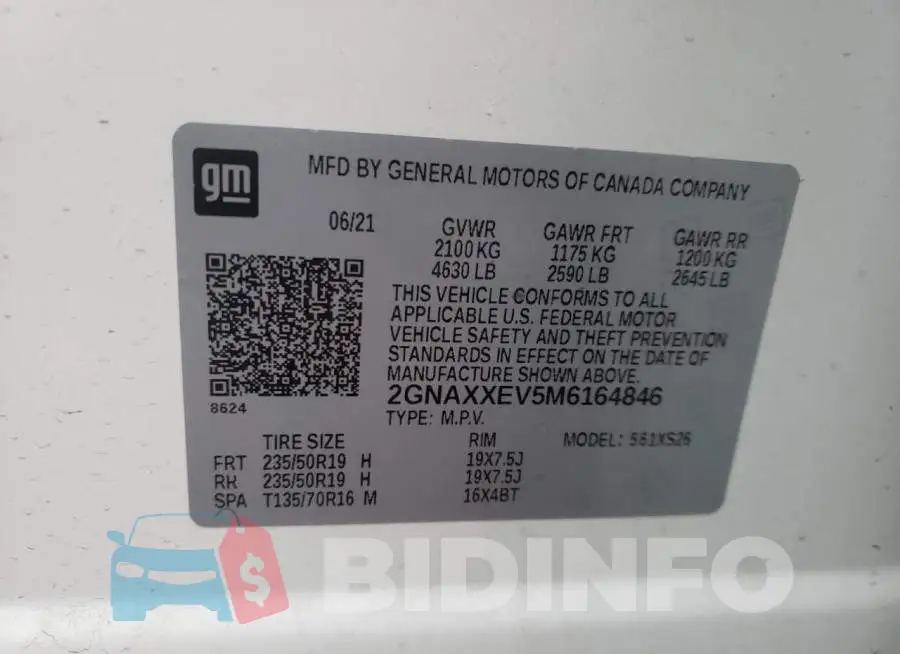 2GNAXXEV5M6164846 Photo# 13